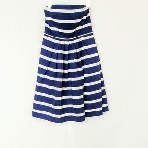 Gap Strapless Navy & White Stripe Dress